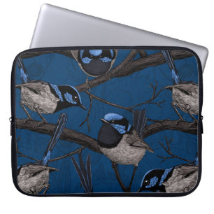 Night fairy wrens laptop sleeve