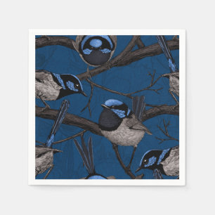 Night fairy wrens napkin