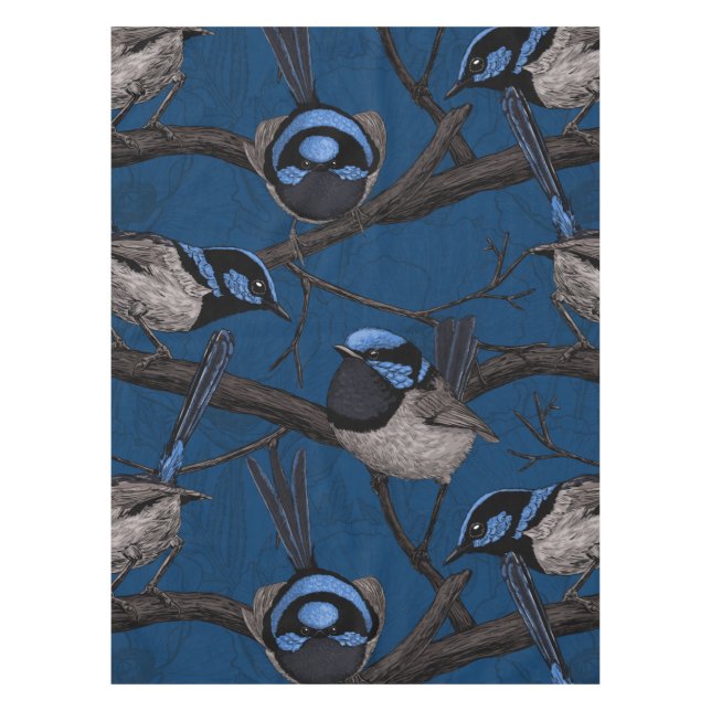 Night fairy wrens tablecloth (Front)