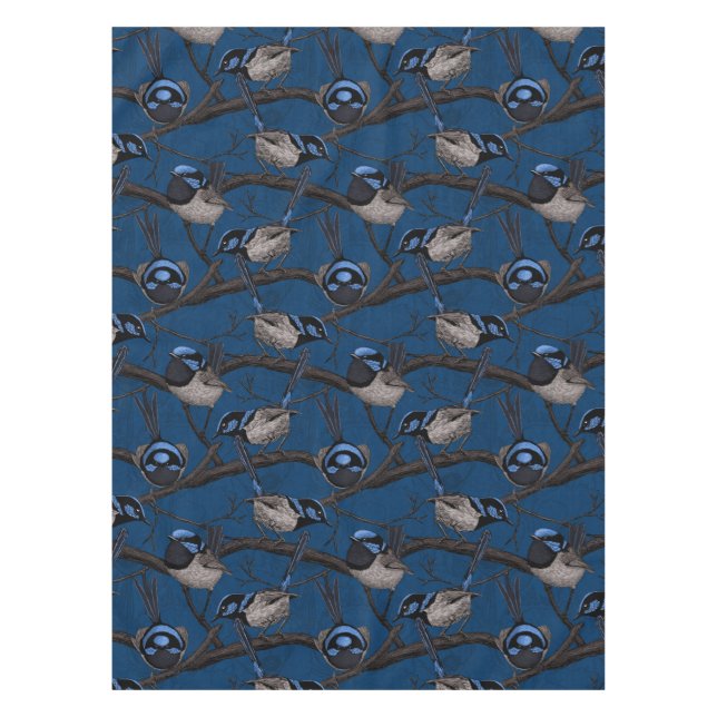 Night fairy wrens tablecloth (Front)