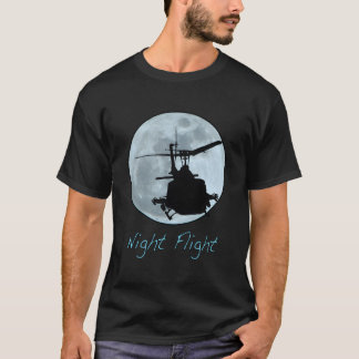 Night Flight Huey Uh-1 Iroquois T-Shirt