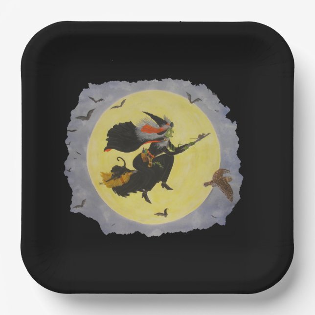 "Night Flight!" Paper Plate (Front)