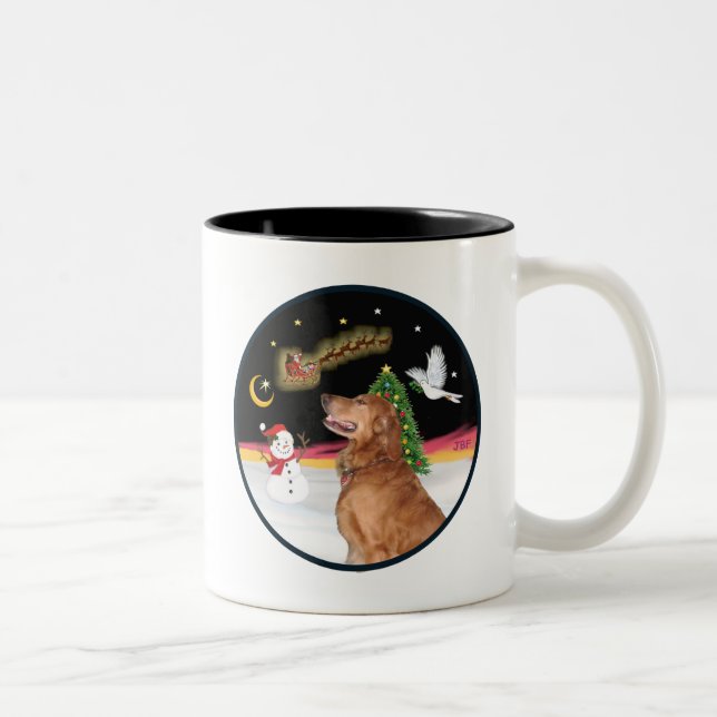 Night Flight (R) - Golden (head B) Two-Tone Coffee Mug (Right)