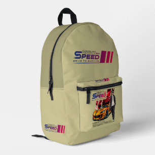 Night for Speed    Printed Backpack