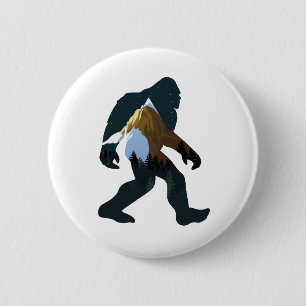 Night Forest Bigfoot 6 Cm Round Badge
