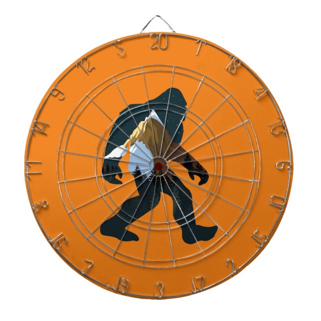 Night Forest Bigfoot Dartboard (Front)