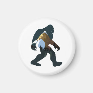 Night Forest Bigfoot Magnet