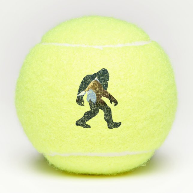 Night Forest Bigfoot Tennis Balls (Front)