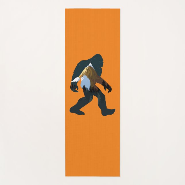 Night Forest Bigfoot Yoga Mat (Front)