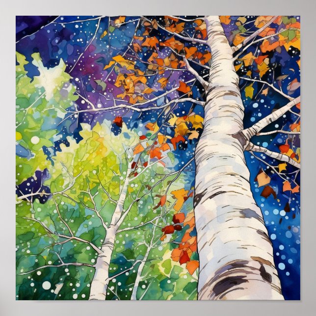 Night Forest Landscape Home Decor Poster (Front)