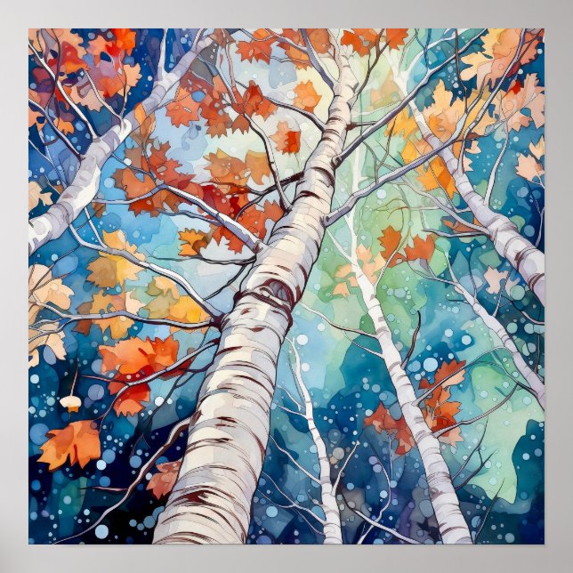 Night Forest Landscape Home Decor Poster (Front)