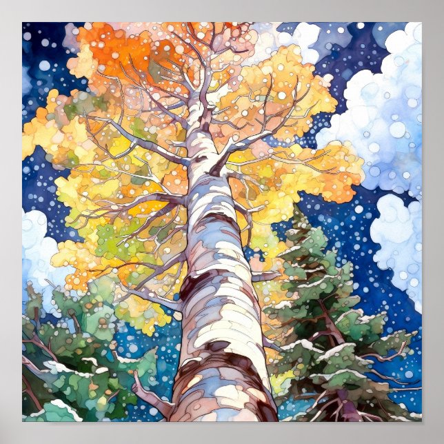 Night Forest Landscape Home Decor Poster (Front)