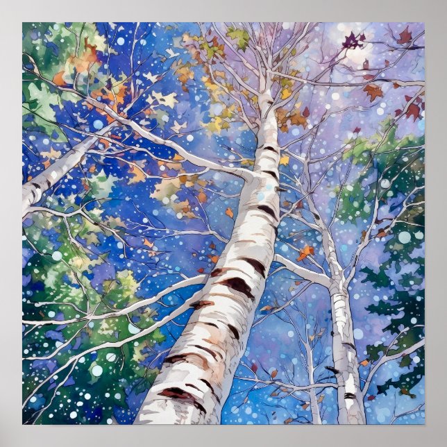 Night Forest Landscape Home Decor Poster (Front)