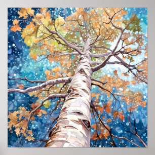 Night Forest Landscape Home Decor Poster