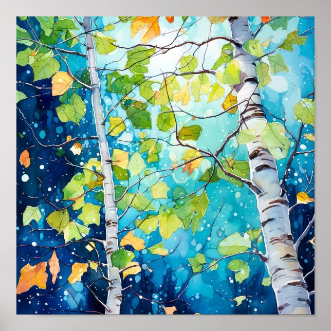 Night Forest Landscape Home Decor Poster (Front)