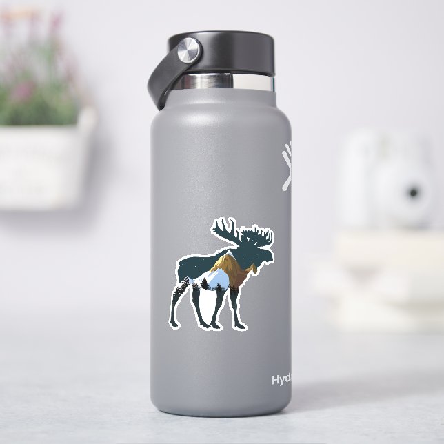 Night Forest Moose  (HydroFlask)