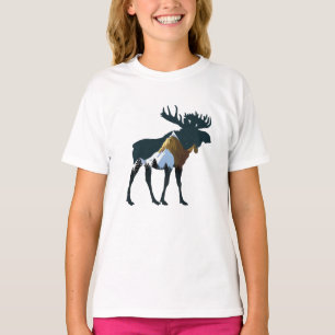 Night Forest Moose     T-Shirt