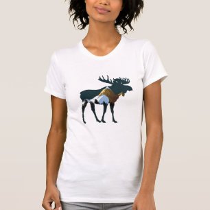 Night Forest Moose T-Shirt