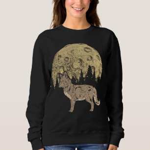 Night Forest Pack Animal Wildlife Wild Predator Mo Sweatshirt