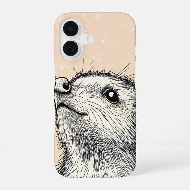 Night Fox Geometry iPhone 16 Case (Back)