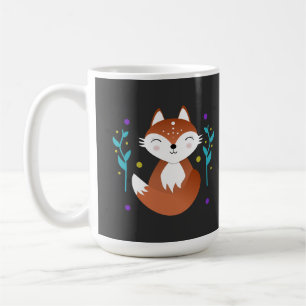 Night fox meditating at night coffee mug