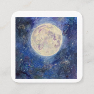 Night Full Moon Celestial Sky Maureen Girard Unive Enclosure Card