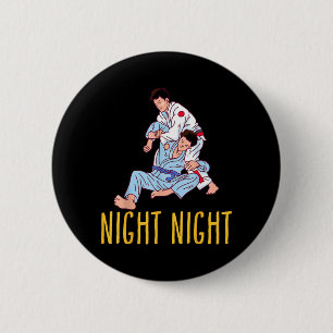 Night Funny Jiu-Jitsu Choke Novelty Martial Arts 6 Cm Round Badge