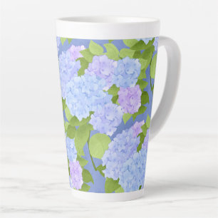 Night garden hydrangea latte mug