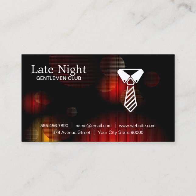 Night Glow Business Suit Business Card (Front)