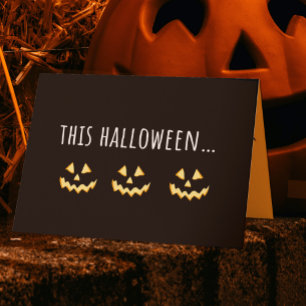 Night Glowing Jack-o-Lantern Halloween Card
