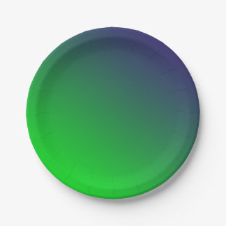 NIGHT GOLF Blue + Green Gradient Paper Plates