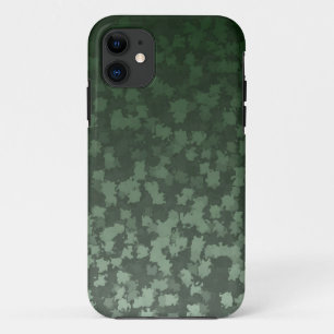 Night Green Leaves Camo iPhone 11 Case
