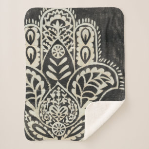 Night Hamsa Sherpa Blanket