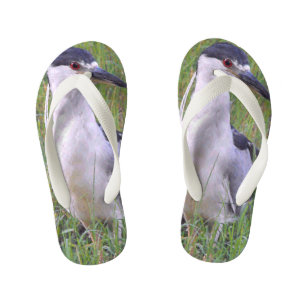 Night Heron in the Green Grass Kid's Thongs
