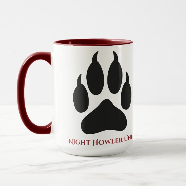 Night Howler Unit Nurse Mug – Dark Humour Wolf (Left)
