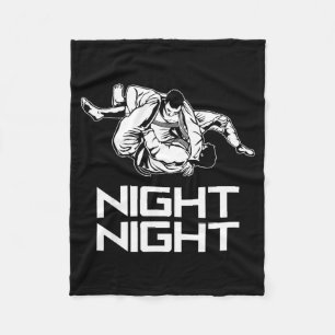 Night Hug Funny Jiu Jitsu Brazilian Jujitsu BJJ Fleece Blanket