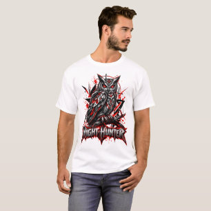 Night Hunter Owl Graphic Shirt, Edgy Trash Polka T T-Shirt