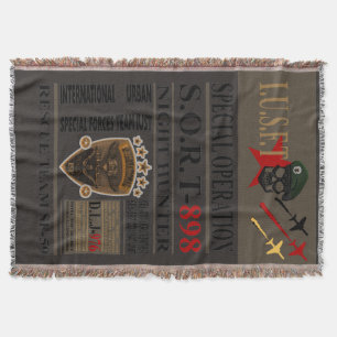 Night Hunter Throw Blanket
