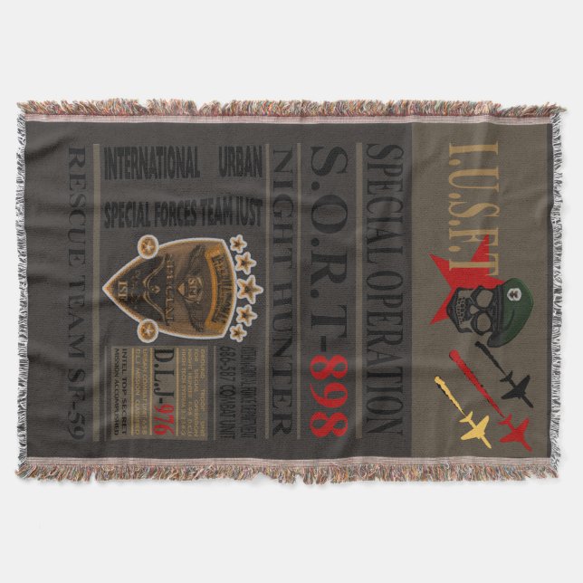 Night Hunter Throw Blanket (Front)