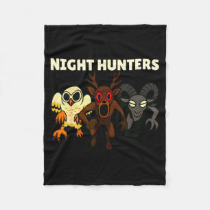 Night hunters. 99 nights owl deer ram in the fleece blanket