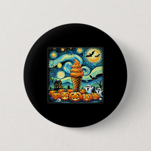 Night Ice Cream Cone Halloween 6 Cm Round Badge