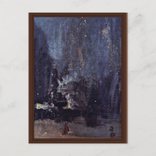 Night In Black And Gold The Falling Rocket By Jame Postcard