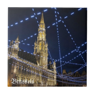 Night in Brussels Tile