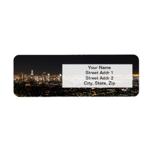 Night in Los Angeles Return Address Label