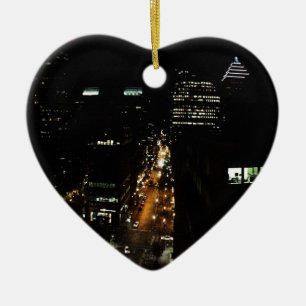 Night in Montreal Ceramic Ornament