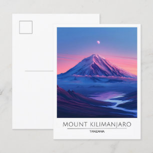 Night in Mount Kilimanjaro Tanzania Travel  Postcard