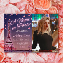 Night in Paris - Birthday with Photo