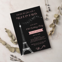 Night in Paris Girly Eiffel Tower Birthday Party