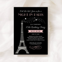 Night in Paris Girly Eiffel Tower Birthday Party