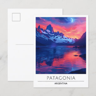 Night in Patagonia Argentina Travel Postcard
